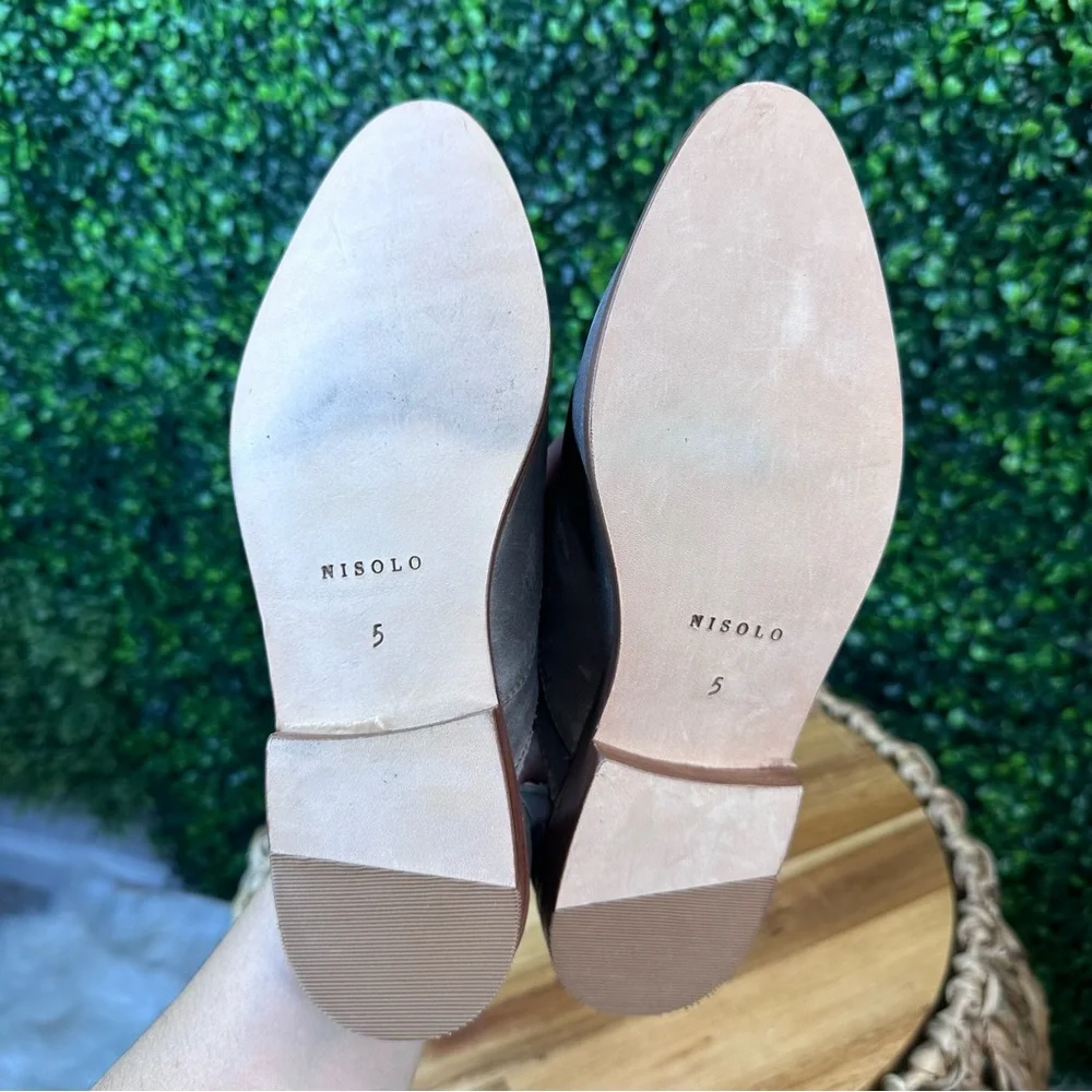 Nisolo x‎ Anthropologie gray oxfords EUC in box